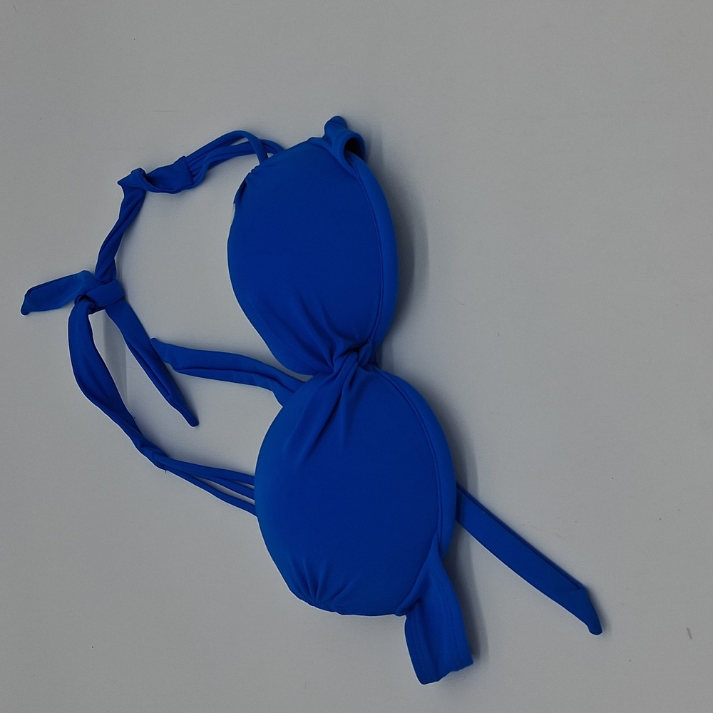 Salt + Cove Strappy Underwire Push-Up Bikini Top Cobalt Blue S